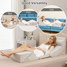 Load image into Gallery viewer, 6 Pieces Bed Wedge Pillow Set for Neck Back and Leg Pain Relief-Gray

