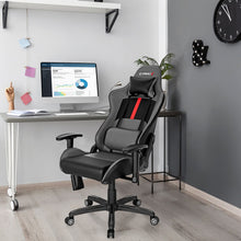 Load image into Gallery viewer, Adjustable Swivel Massage Gaming Chair with 2 Bluetooth Speakers-Gray
