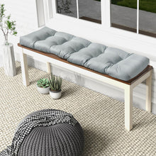 Load image into Gallery viewer, Indoor Outdoor Tufted Bench Cushion with Soft PP Cotton-Gray
