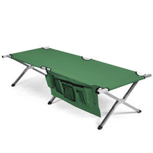 Load image into Gallery viewer, Folding Camping Cot Heavy-duty Camp Bed with Carry Bag-Green
