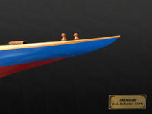 Load image into Gallery viewer, Rainbow Half-Hull Scaled Model Boat Yacht Handmade
