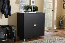 Load image into Gallery viewer, Baxton Studio Marcy Modern and Contemporary Dark Brown Wood Entryway Handbags or School Bags Storage Sideboard Cabinet
