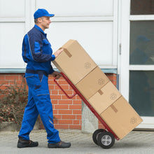 Load image into Gallery viewer, P-Handle Sack Truck with 10 Inch Wheels and Foldable Load Area-Red
