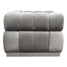 Load image into Gallery viewer, Image Low Profile Chair in Platinum Grey Velvet w/ Brushed Silver Base by Diamond Sofa

