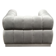 Load image into Gallery viewer, Image Low Profile Chair in Platinum Grey Velvet w/ Brushed Silver Base by Diamond Sofa
