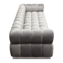 Load image into Gallery viewer, Image Low Profile Sofa in Platinum Grey Velvet w/ Brushed Silver Base by Diamond Sofa
