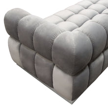 Load image into Gallery viewer, Image Low Profile Sofa in Platinum Grey Velvet w/ Brushed Silver Base by Diamond Sofa
