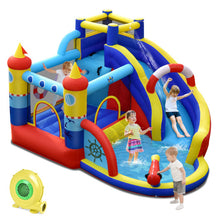 Load image into Gallery viewer, Inflatable Bounce Castle with Slide Climbing Wall and 450W Blower
