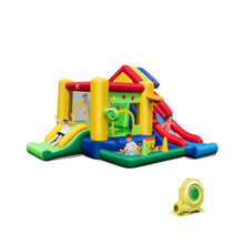 Load image into Gallery viewer, Inflatable Bounce Castle with Double Slides and 735W Blower
