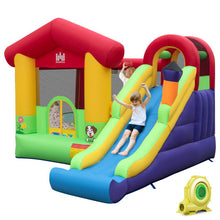 Load image into Gallery viewer, Inflatable Bounce House with Ocean Balls and 735W Air Blower
