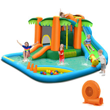 Load image into Gallery viewer, 7-in-1 Inflatable Water Slide Park with Trampoline Climbing and 750W Blower
