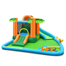 Load image into Gallery viewer, 7-in-1 Inflatable Water Slide Park with Trampoline Climbing and 750W Blower
