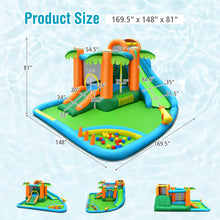 Load image into Gallery viewer, 7-in-1 Inflatable Water Slide Park with Trampoline Climbing and 750W Blower
