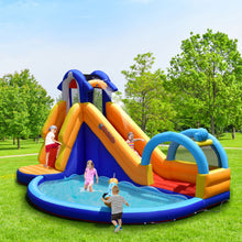 Load image into Gallery viewer, Inflatable Bouncy House with Slide and Splash Pool without Blower
