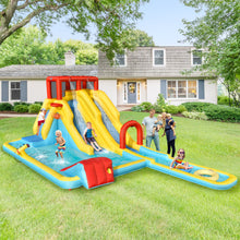 Load image into Gallery viewer, 7-in-1 Inflatable Dual Slide Water Park Bounce House With 750 Blower
