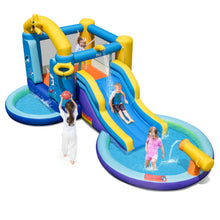 Load image into Gallery viewer, Inflatable Ocean-Themed Bounce House with 680W Blower and 2 Pools
