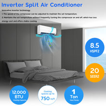 Load image into Gallery viewer, 12000 BTU 20 SEER2 115V Ductless Mini Split Air Conditioner
