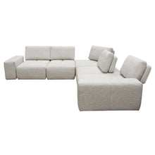 Load image into Gallery viewer, Jazz Modular 5-Seater Corner Sectional with Adjustable Backrests in Light Brown Fabric by Diamond Sofa
