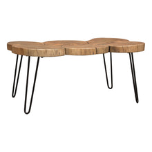 Load image into Gallery viewer, Joss Natural Acacia One of a Kind Live Edge Rectangle Cocktail Table w/ Black Hairpin Legs by Diamond Sofa
