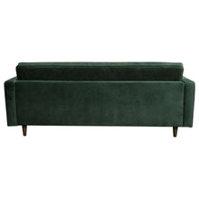 Load image into Gallery viewer, Juniper Tufted Sofa in Hunter Green Velvet with (2) Bolster Pillows by Diamond Sofa

