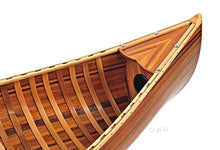Load image into Gallery viewer, Wooden Canoe With Ribs Matte Finish- 6&#39;L
