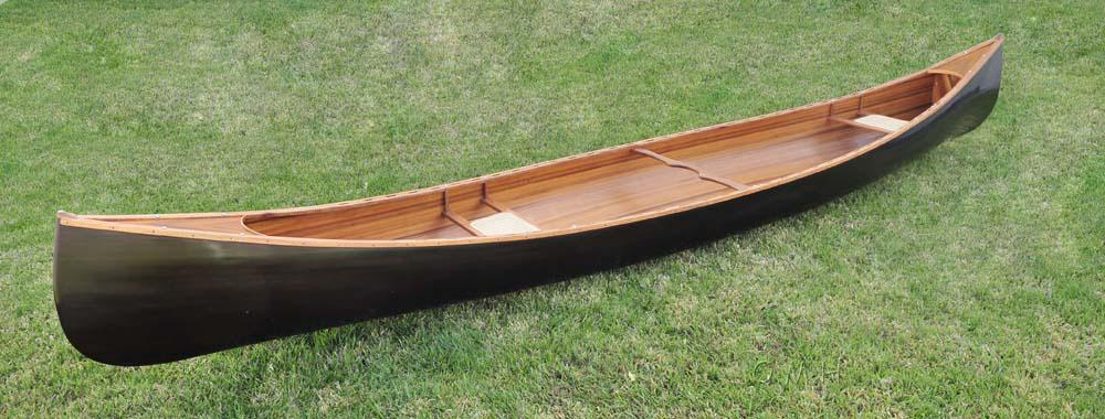 Wooden Canoe Dark Stained Finish 18 ft