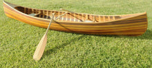 Load image into Gallery viewer, Wooden Canoe With Ribs Curved Bow Matte Finish 12 ft
