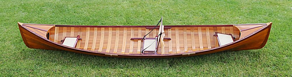 Traditional Wooden Canoe With Ribs