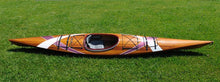 Load image into Gallery viewer, Wooden Kayak with White &amp; Purple Ribbon 15 ft

