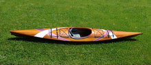 Load image into Gallery viewer, Wooden Kayak with White &amp; Purple Ribbon 15 ft
