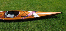 Load image into Gallery viewer, Wooden Kayak with White &amp; Purple Ribbon 15 ft
