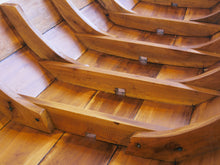 Load image into Gallery viewer, Small South East Asia Sampan Boat Teal Bottom Thuyen Ba La Tam Ban
