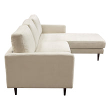 Load image into Gallery viewer, Kelsey Reversible Chaise Sectional in Cream Fabric by Diamond Sofa
