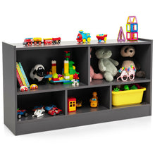 Load image into Gallery viewer, Kids 2-Shelf Bookcase 5-Cube Wood Toy Storage Cabinet Organizer-Gray
