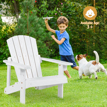 Load image into Gallery viewer, Kid&#39;s Adirondack Chair with High Backrest and Arm Rest-White
