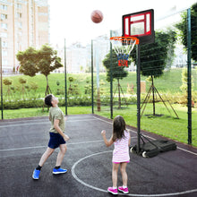 Load image into Gallery viewer, 4.3-8.2 FT Portable Basketball Hoop with Adjustable Height and Wheels-Red
