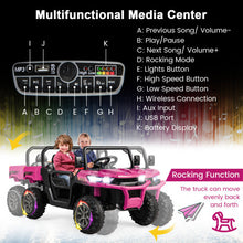 Load image into Gallery viewer, 2-Seater Kids Ride On Dump Truck with Dump Bed and Shovel-Pink

