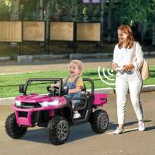 Load image into Gallery viewer, 2-Seater Kids Ride On Dump Truck with Dump Bed and Shovel-Pink
