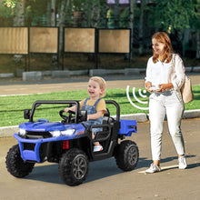 Load image into Gallery viewer, 2-Seater Kids Ride On Dump Truck with Dump Bed and Shovel-Blue
