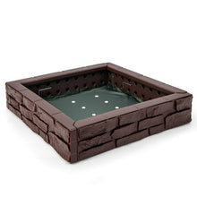 Load image into Gallery viewer, 2-In-1 HDPE Kids Sandbox with Cover and Bottom Liner-Brown
