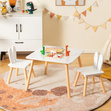 Load image into Gallery viewer, 3 Pieces Kids Table and Chairs Set for Arts Crafts Snack Time-White
