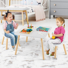 Load image into Gallery viewer, 3 Pieces Kids Table and Chairs Set for Arts Crafts Snack Time-White
