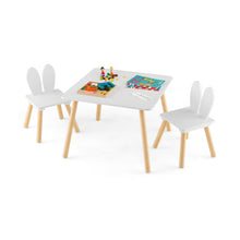 Load image into Gallery viewer, 3 Pieces Kids Table and Chairs Set for Arts Crafts Snack Time-White
