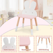 Load image into Gallery viewer, 2 in 1 Wooden Princess Kids Vanity Set with Mirror-White
