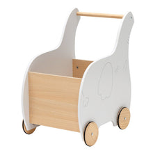 Load image into Gallery viewer, Kids Wooden Shopping Cart with Rubber Wheels
