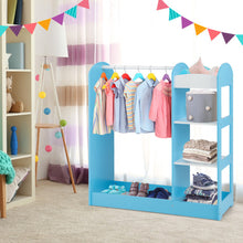 Load image into Gallery viewer, Kids Dress Up Storage with Mirror-Blue
