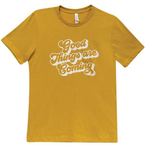 Good Things are Coming T-Shirt Mustard XXL