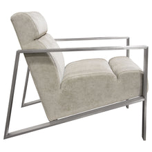 Load image into Gallery viewer, La Brea Accent Chair in Champagne Fabric with Brushed Stainless Steel Frame by Diamond Sofa
