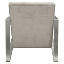 Load image into Gallery viewer, La Brea Accent Chair in Champagne Fabric with Brushed Stainless Steel Frame by Diamond Sofa
