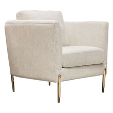 Load image into Gallery viewer, Lane Chair in Light Cream Fabric with Gold Metal Legs by Diamond Sofa
